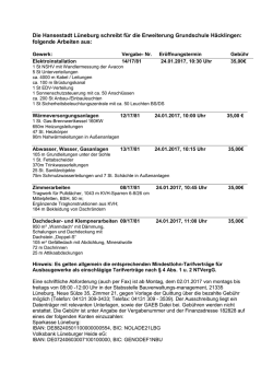 Hansestadt L&uuml;neburg schreibt f&uuml;r die Erweiterung der Grundschule