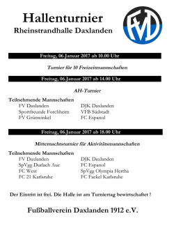 Hallenturnier - Pfoschdeschuss