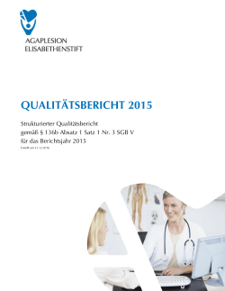 Zu unserem Qualitätsbericht - AGAPLESION ELISABETHENSTIFT