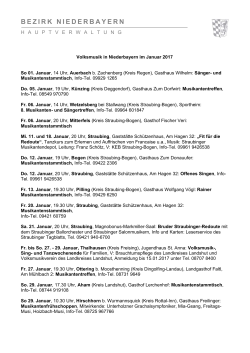 Januar - Bezirk Niederbayern