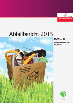 Abfallbericht 2015 - Land Oberösterreich