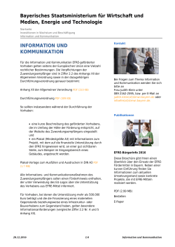 Information und Kommunikation: Europäischer Fonds für regionale