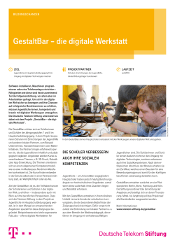 GestaltBar – die digitale Werkstatt