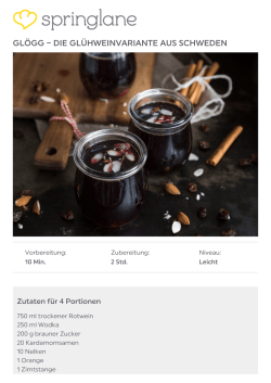 Gl&ouml;gg - Die Gl&uuml;hweinvariante aus Schweden