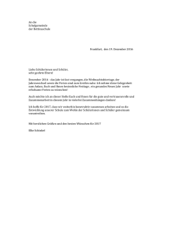 Weihnachtsbrief 2016 - Homepage