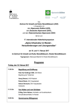 Programm - Deutscher Alpenverein