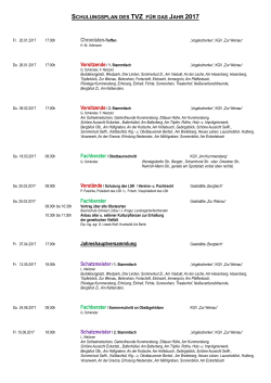 Schulungsplan für das Jahr 2011