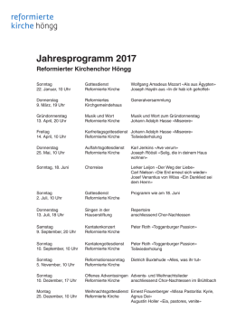 Jahresprogramm 2017