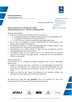 ITU WM Triathlon Kurz-Distanz, Rotterdam