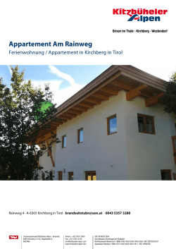 Appartement Am Rainweg in Kirchberg in Tirol