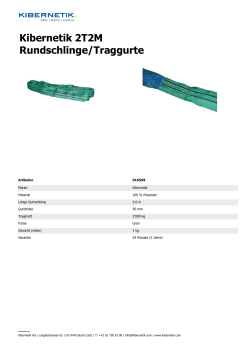 Kibernetik 2T2M Rundschlinge/Traggurte