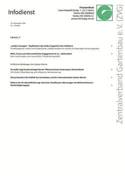 I N H A L T - Zentralverband Gartenbau e.V.