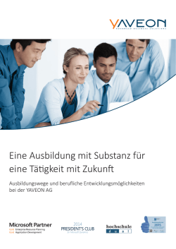 Eine Ausbildung mit Substanz f&uuml;r eine T&auml;tigkeit mit