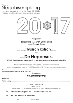 Einladung Neujahrsempfang Zum Ewigen Dom 08_01_2017