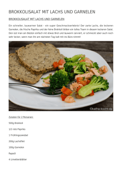 Brokkolisalat mit Lachs und Garnelen,Bunter - Katha