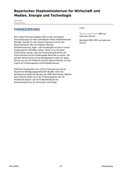 Finanzierung: Mittelstandspakt Bayern