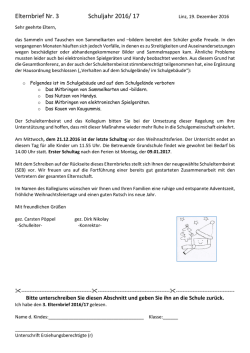 Elternbrief Nr. 3 - Grundschule Linz