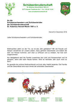 Weihnachtsgrüße 2016 Mail - Schützenbruderschaft St. Hubertus