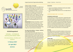 Integral-Systemischer Aufstellungsabend "Intution und Flow"