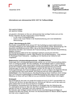 Jahreswechselinfo Tarif 2016/17