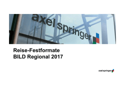 Reise-Festformate BILD Regional 2017