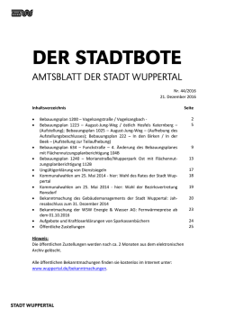 Ausgabe 44/2016 - Stadt Wuppertal