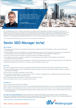 Senior SEO-Manager (m/w)