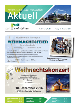 18. Dezember 2016 - Stadt Meßstetten