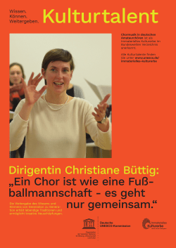 Dirigentin Christiane Büttig - Deutsche UNESCO