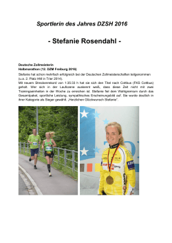 Stefanie Rosendahl - Deutsche Zollsporthilfe