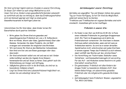 Konzept Verpflegung