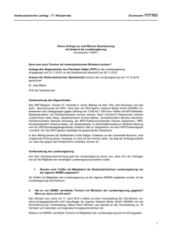 Drucksachen allgemein - Nieders&auml;chsischer Landtag