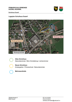 Dozwil Lageplan - Primarschule Dozwil Kesswil