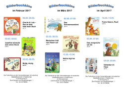 Bilderbuchkino für Kindergärten und Schulen, Januar bis Juni 2017