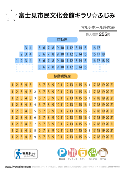 富士見市民文化会館キラリ  ふじみ マルチホール座席表