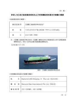 （別紙）新造LNG船の船舶建造契約および定期傭船契約基本合意書の概要