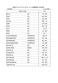 地域アクションプランフォローアップ会議委員（H28年度）
