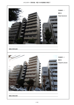 メインステージ東向島 外壁・その他修繕工事完了 1/12