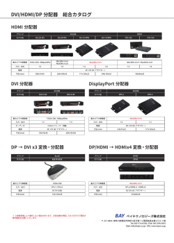 DVI/HDMI/DP 分配器 総合カタログ
