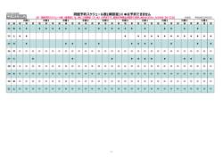 貸館予約スケジュール表(練習室)※  は予約できません