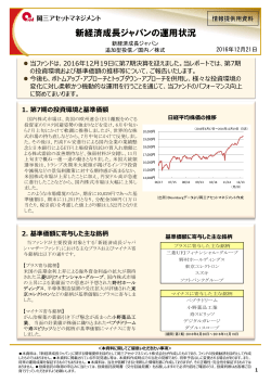 新経済成長ジャパンの運用状況