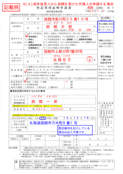 記載例 - 法務局