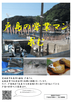 愛媛県宇和島市の離島・戸島では、 主要産業である水産業の再興が