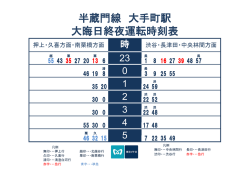 半蔵門線 大手町駅 大晦日終夜運転時刻表