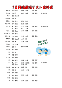 メダカ 竹澤達実 山﨑 亮織 三浦 蒼真 カメB 入江花 西村 海成 大泉 竜仁