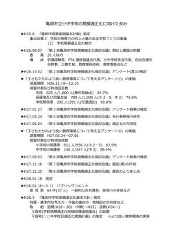亀岡市立小中学校の規模適正化に向けた歩み
