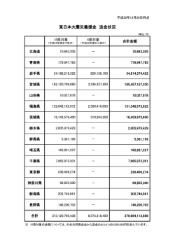 東日本大震災義援金 送金状況