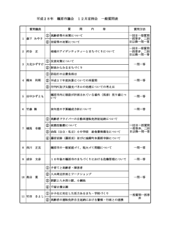 一般質問表（PDF：117KB）