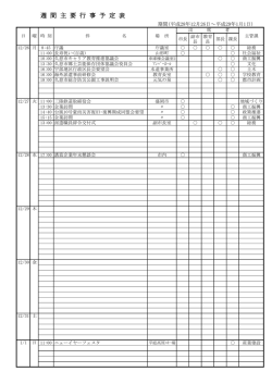 週 間 主 要 行 事 予 定 表