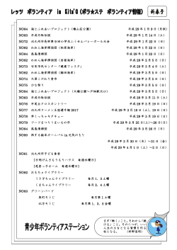 NO84 海とふれあいプロジェクト（櫓山荘公園） 平成 29 年 1 月 9 日（月